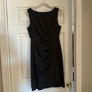 Calvin Klein ruched front flattering boatneck professional dress.